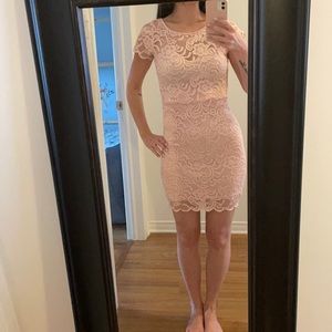 Light pink lace dress